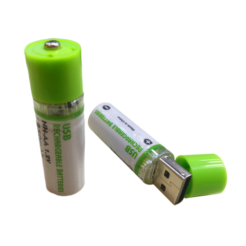 Аккумуляторная батарея sentechia, 2 шт., usb, аккумуляторная батарея AA, Nimh, AA, 1,2 в, 1450 мА/ч, Ni-MH, USB, AA, 1450 мА/ч ► Фото 1/6