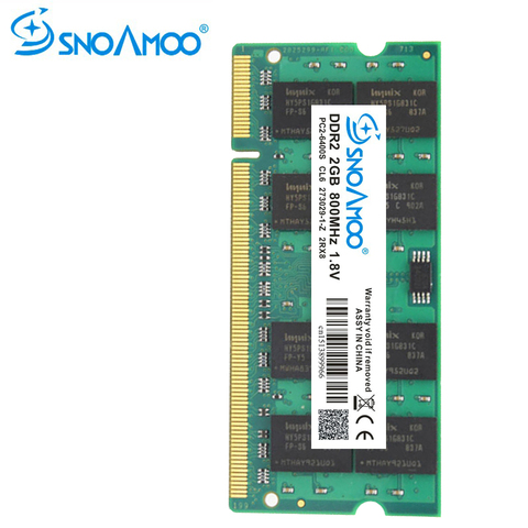 SNOAMOO память для ноутбука, 2G 4G 667 МГц, DDR2 800 МГц, DDR2, 200Pin, DDR2, CL6, 1,8 В, для ноутбука с частотой вращения, с гарантией на пожизненный срок службы, в те... ► Фото 1/6