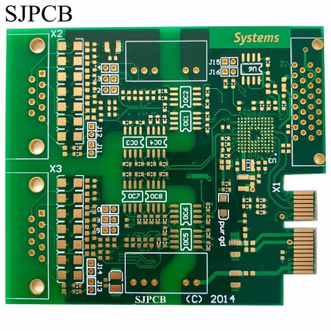 Многослойная 4-слойная печатная плата SJPCB, индивидуальный дизайн BGA, фаска, золотой палец, красивый прототип печатной платы, сделано в Китае ► Фото 1/2