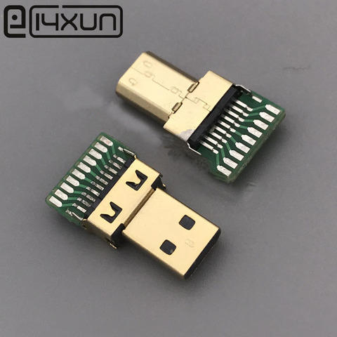 EClyxun 1 шт./лот, миниатюрные разъемы Micro HDMI для мужчин, позолоченный штекер D типа с разъемом Micro HDMI для печатной платы ► Фото 1/2