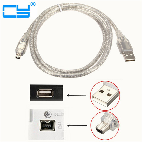 USB штекер к Firewire IEEE 1394 4-контактный штекер iLink адаптер Шнур firewire 1394 кабель для SONY DCR-TRV75E DV кабель для камеры 120 см ► Фото 1/5