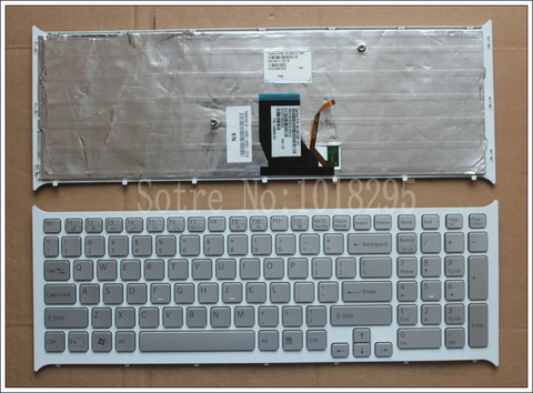 Для SONY PCG-71613L VPCCB VPCCB15FD VPCCB22FD US клавиатура для ноутбука Серебристая с рамкой с подсветкой 148955161 9Z.N6CBF.101 ► Фото 1/1