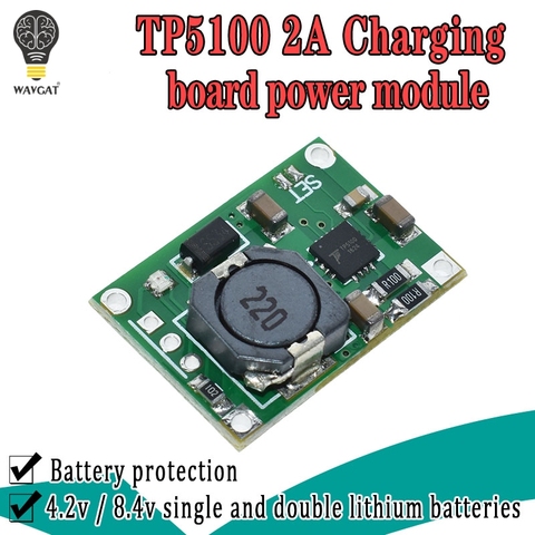TP5100 двойная Одиночная литиевая батарея управление зарядкой совместимая с 2A перезаряжаемая литиевая пластина 18650 TP5100 4,2 в 8,4 в ► Фото 1/6