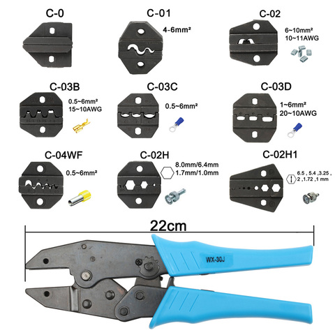 RA07FL RA05FL RA06WF RA10 RA10GB RA10WF RA26WF Штампов для РА ОПРЕССОВКИ КОМПИЛЯТОР ОБЖИМНОЙ штампов плоскогубцы модулей Die Sets for RA ► Фото 1/4