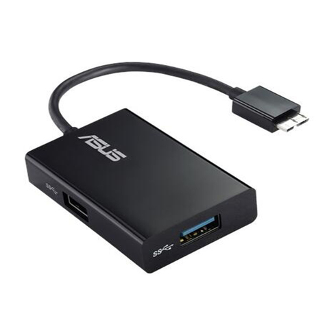 Адаптер USB 3,0 OTG для ASUS, кабель-преобразователь с 2 портами 5 Гбит/с для ASUS Transformer Book T300 Chi ► Фото 1/3