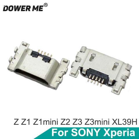 Разъем для зарядного устройства Dower Me, USB-разъем для Sony Xperia Z Z1 Z1compact Z2 Z3 Dual Z3 Compact Ultra XL39H, быстрая доставка ► Фото 1/3