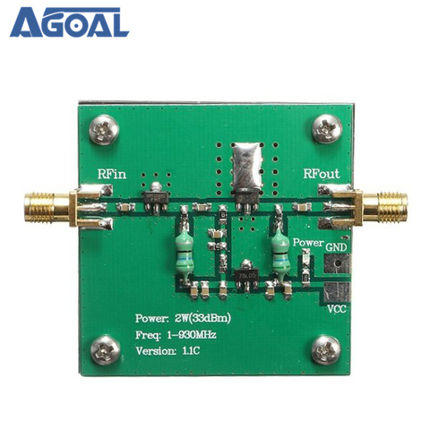 Широкополосный модуль усилителя мощности 1-930 МГц 2 Вт RF для радиопередачи FM HF VHF ► Фото 1/5