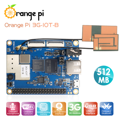 Оранжевый Pi 3G-IOT-B 512MB Cortex-A7 4 Гб памяти на носителе EMMC Поддержка 3G сим-карту Bluetooth Android4.4 мини-ПК ► Фото 1/5