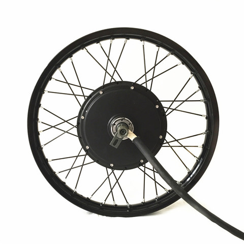 Моторное колесо QS V3 для электровелосипеда, 10 кВт, пиковая мощность на мотоциклетном колесе 16 17 18 19 дюймов ► Фото 1/6