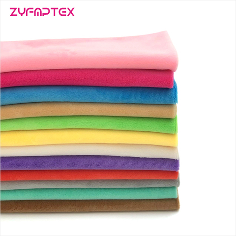 ZYFMPTEX 1 шт. Minky ткани для шитья, сделай сам, домашний текстиль для игрушек, плюшевая ткань, лоскутное шитье, однотонный стиль 45*50 см ► Фото 1/6