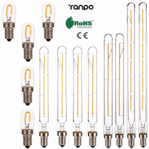 Винтажные светодиодные лампы Эдисона E14 T20 3 Вт 4 Вт 6 Вт с нитью накаливания 220 В в античном стиле ► Фото 1/6