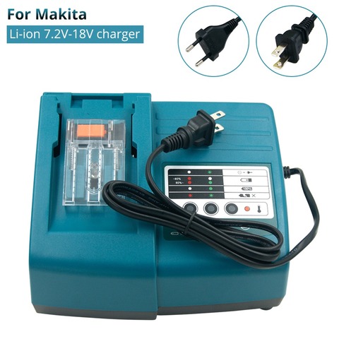 Высококачественное зарядное устройство для электроинструментов Makita 14,4 в 18 в, аккумуляторные батареи BL1815 BL1830 BL1840 BL1850 BL1440 BL1430 ► Фото 1/6