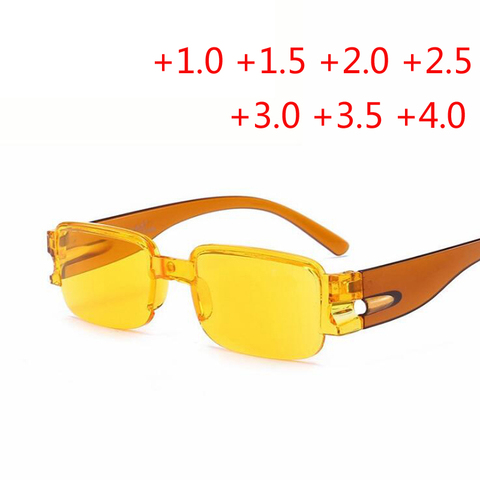 Магнитные терапевтические сверхлегкие очки для чтения без оправы желтые или белые линзы очки для дальнозоркости + 1,0 + 1,5 + 2,0 + 2,5 + 3,0 + 3,5 + 4,0 ► Фото 1/6