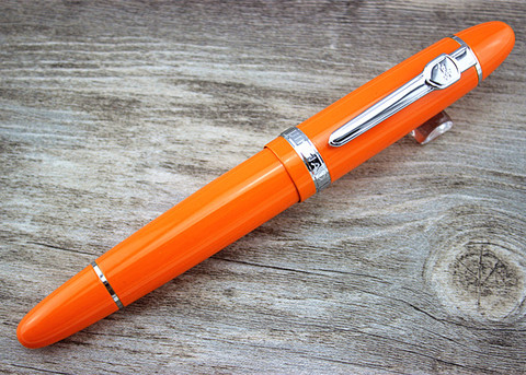 Jinhao 159 шариковая ручка оранжевого цвета, большая ручка с карманом для ручки ► Фото 1/3