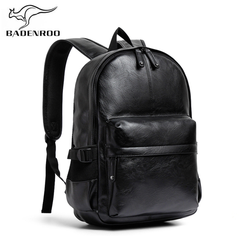Брендовый кожаный мужской рюкзак Badenroo, школьная сумка для колледжа, простой дизайн, рюкзак для ноутбука, рюкзак, повседневные Рюкзаки, мужск... ► Фото 1/6