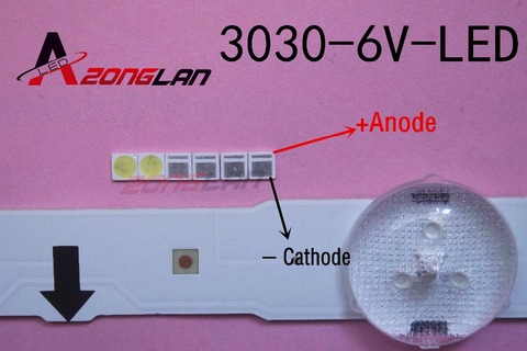 Светодиодный ная подсветка AOT 550PC, светодиодный высокой мощности 1-2 вт 3030 6 в, холодный белый-лм, приложение для телевизора 62-123PUNC/F125160VM58SBF-T ► Фото 1/4