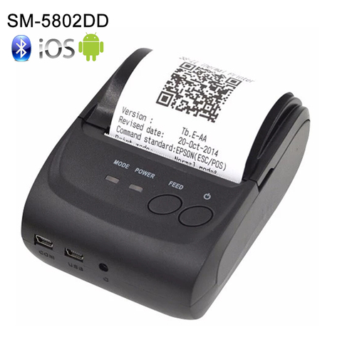 Бесплатный SDK беспроводной Android Bluetooth термопринтер 58 мм Мини Bluetooth Термопринтер для чеков-Bluetooth Android ► Фото 1/6