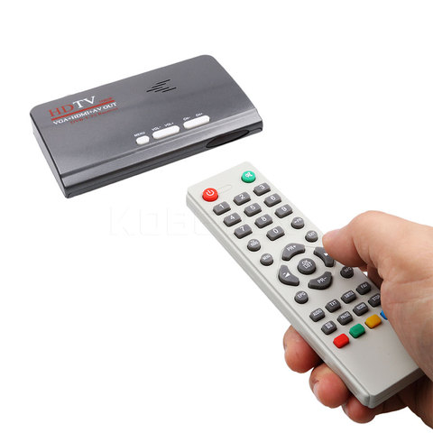Цифровая ТВ-приставка HDMI DVB-T T2 dvbt2, VGA AV CVBS ТВ-ресивер, конвертер с пультом дистанционного управления, HD 1080P VGA, ТВ-приставка с ТВ-приставкой, для ТВ-приставок, с ► Фото 1/1