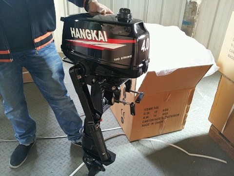 Hangkai 4.0HP 4.9KW мощный подвесной мотор с водяным охлаждением бензиновый лодочный двигатель 2-тактный ► Фото 1/3