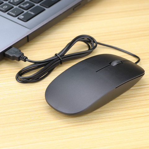 Ультратонкая USB Проводная мышь 1200 точек/дюйм, 3D оптическая игровая мышь, мышь s для ПК, ноутбука, компьютера, мини мышь для офиса и дома ► Фото 1/6
