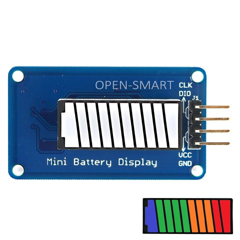 Светодиодная трубка с индикатором уровня батареи, 4 цвета, 10 сегментов, для Arduino ► Фото 1/3