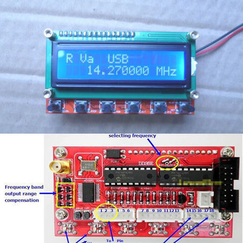 AD9850 модуль 6 полос 0 ~ 55 МГц DDS генератор сигналов Коротковолновая радиосвязь стандарта VFO SSB измеритель частоты ► Фото 1/5