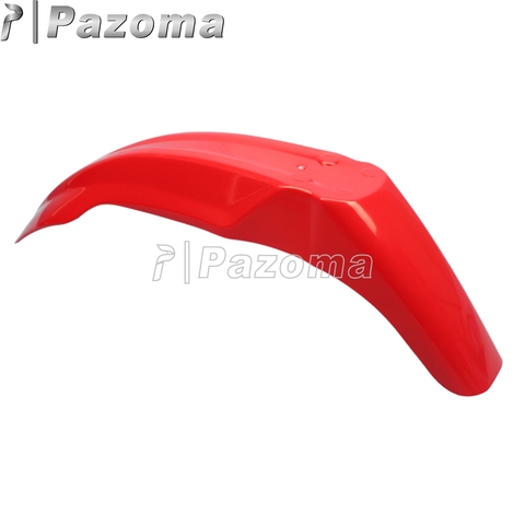 PAZOMA Dirt Bike красное универсальное пластиковое брызговик для мотоцикла, переднее крыло, подходит для Suzuki DRZ 400 Supermoto ► Фото 1/3