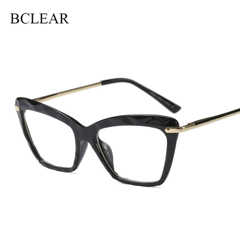 BCLEAR женские брендовые дизайнерские очки кошачий глаз, оптические очки для девушек, прозрачные очки в оправе, модные стили ► Фото 1/6
