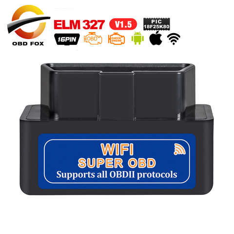 Диагностический инструмент elm327 v1.5 OBD2, Wi-Fi, Супер Мини elm 327 bluetooth V2.1, работает на крутящем моменте для Android/IOS/Windows, 2022 ► Фото 1/6