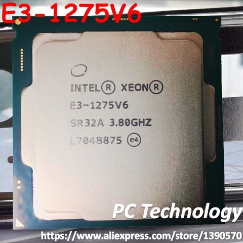 Оригинальный процессор Intel Xeon E3 1275V6, процессор 3,80 ГГц, четырехъядерный процессор 8 Мб, процессор V6, LGA1151, E3, 1275, V6, бесплатная доставка ► Фото 1/1