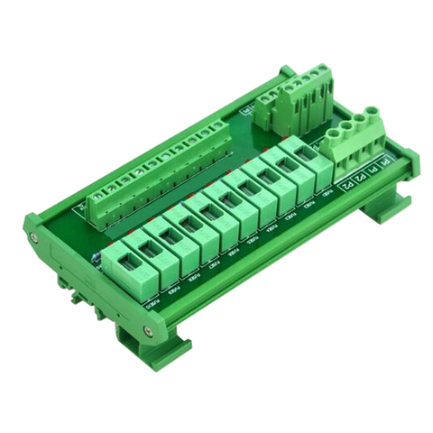 Плата модуля распределения мощности предохранителя DIN Rail Mount 10, для переменного/постоянного тока 5 ~ 48 В. Блок питания предохранителя ► Фото 1/4