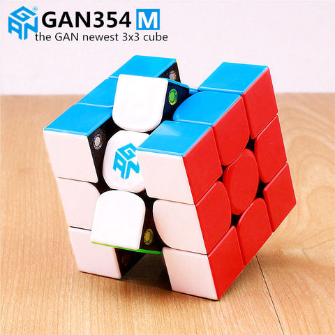 Gan 354 м Магнитный пазл Магическая скорость кубик Гань 3х3 наклейка менее Профессиональный Gan354 м магниты куб GAN354M игрушки для детей ► Фото 1/6