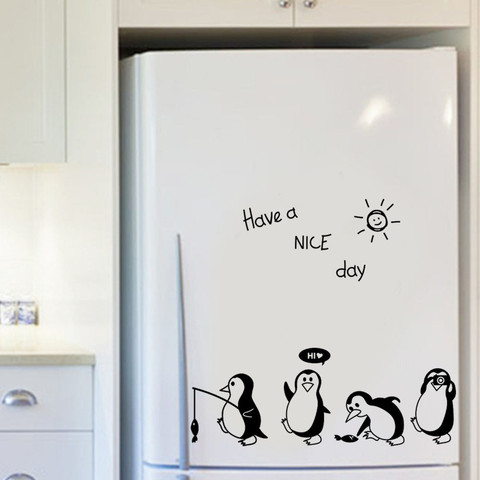 Милая наклейка на холодильник с животными и пингвинами Havea, наклейка на холодильник, кухонная стенка холодильника, украшение для дома # CG1 ► Фото 1/4