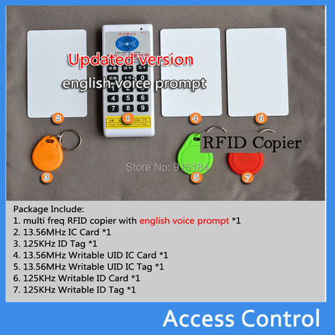 Ручной rfid-дубликатор 125 кГц-13,56 МГц, 5 частот, идентификация/запись копировального аппарата + T5577/em4305, Карта IC(UID) + ключ NFC ► Фото 1/6