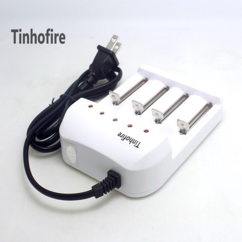 Tinhofire Универсальное зарядное устройство с 4 слотами, зарядное устройство для аккумуляторов 18650 26650 16340 14500 Li-Ion AA AAA Ni MH / Ni - CD / Ni Zn ► Фото 1/6