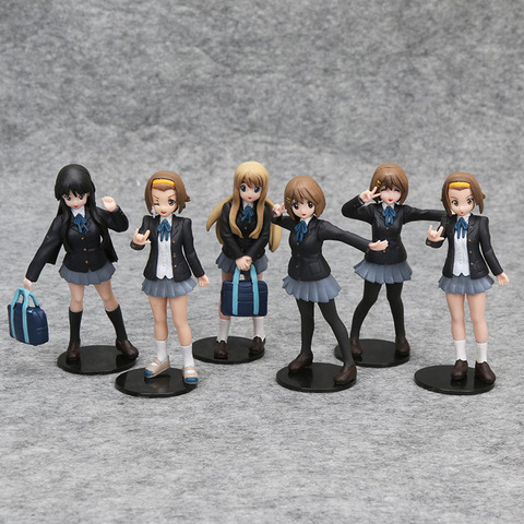 Аниме 6 шт./компл. K-on! Фигурка Akiyamn Mio Yui Hirasawa Tainaka Ritsu Kotobuki Tsumugi, Коллекционная модель, детские игрушки ► Фото 1/6