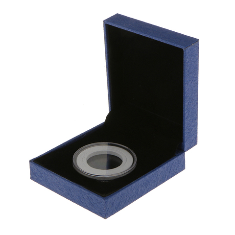 Коробка для презентаций, чехол для дисплея, подарок для одной монеты 38 мм, коробки для домашнего декора, синий ► Фото 1/6