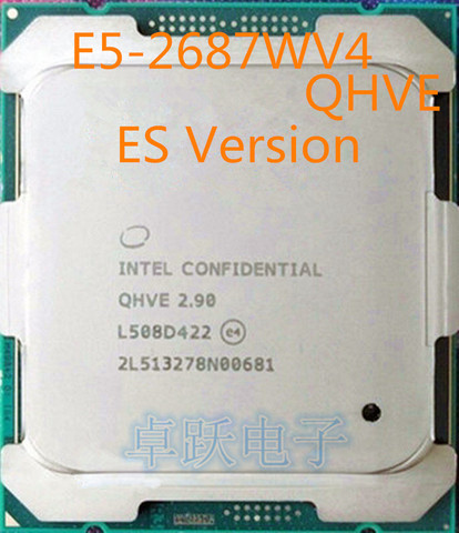 E5-2687WV4 оригинальный Intel Xeon ES Version E5 2687WV4 2,90 ГГц 12-ядерный 30 Мб SmartCache E5 2687 Вт V4 LGA2011-3 160 Вт Бесплатная доставка ► Фото 1/1