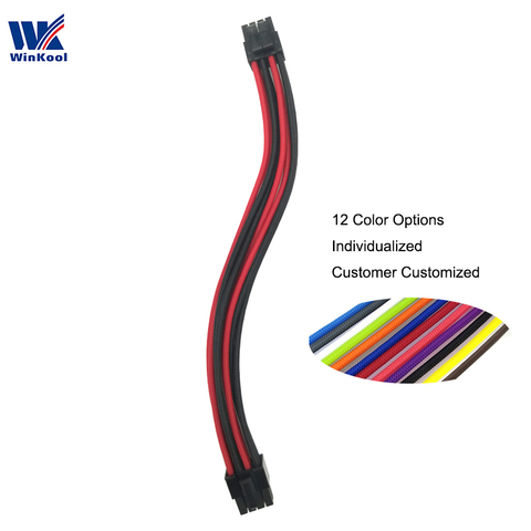 WinKool многоцветные варианты индивидуально ЦП 8Pin мужской тип 3/4 рукав кабель для Corsair PSU все AXi HXi RMi RMx RM SF серии ► Фото 1/5