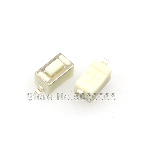 100 шт./лот, 3x6x4,3 SMD сенсорный/белый микро-переключатель, 3*6*4,3 мм, 2pin, часто используемые кнопки ► Фото 1/2