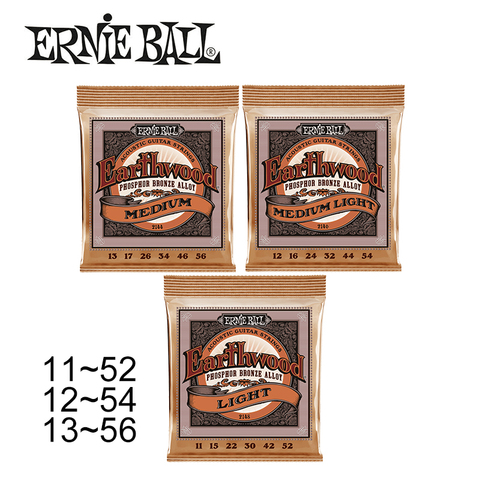 Оригинальные струны Ernie Ball 2148 2146 2144 из фосфорного бронзового сплава Earthwood для акустической гитары, набор струн 11-52/12-54/13-56 ► Фото 1/1