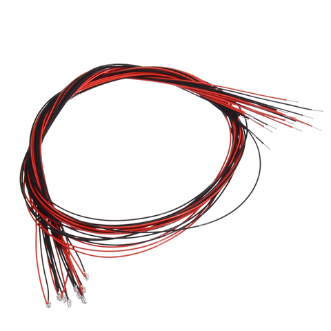 10 шт., 3 в/12 В, 0402 SMD Led, предварительно припаянный, Micro Litz, проводные провода, Красный SMD, светодиодная лампа, модель DIY, длина 200 мм ► Фото 1/4