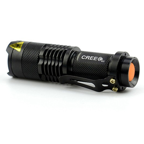 Новый миниатюрный фонарик 2000 люмен CREE Q5 фонарь фонарик AA/14500, ффонарь с регулируемым фокусом, водонепроницаемый уличный фонарик ► Фото 1/6