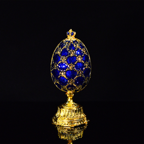 QIFU ручная работа, яйцо Faberge с красивым маленьким замком, металлический подарок ► Фото 1/6