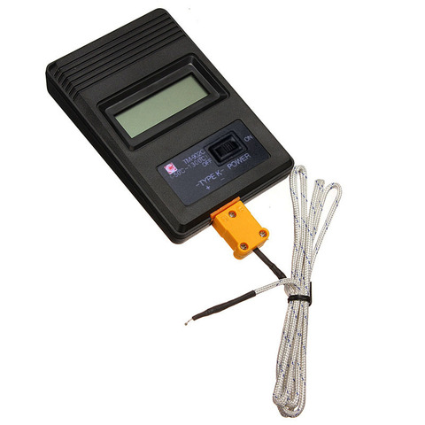 10 шт., измеритель температуры TM902C (от-50C до 750C), цифровой датчик K типа Термометра + детектор датчик термопары ► Фото 1/5
