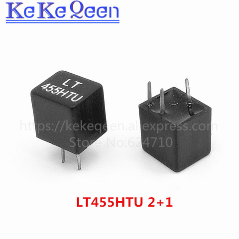 10 шт./лот Новый и оригинальный LT455HTU LT455HU 455K 455H 1 + 2 DIP-3 керамический фильтр для реле сигнала связи ► Фото 1/1