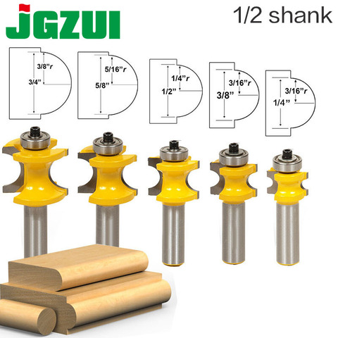 1-5 шт. набор фрез Bullnose, карбидный наконечник C3, хвостовик 1/2 дюйма, хвостовик 12 мм, деревообрабатывающий резак-RCT17001 ► Фото 1/6