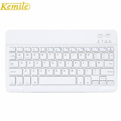 Kemile ультратонкая беспроводная алюминиевая клавиатура с поддержкой Bluetooth и портом для зарядки, 9,7 дюйма ► Фото 1/6