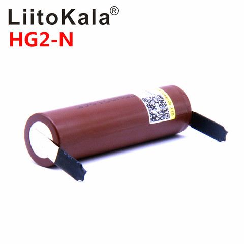 Лидер продаж 2022 LiitoKala HG2, аккумулятор 18650 3000 мАч, 3,6 в разряд 20 А, выделенный высокомощный разряд + никелевые полоски для самостоятельного изго... ► Фото 1/4