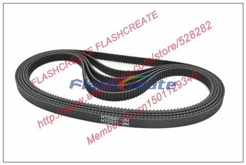 Ремень синхронный POWGE HTD3M, 5 шт., 3 м, зубцы 537, ширина 6/9/15 мм, длина 179 мм, резиновый закрытый петля 537-3 м, высокое качество ► Фото 1/5